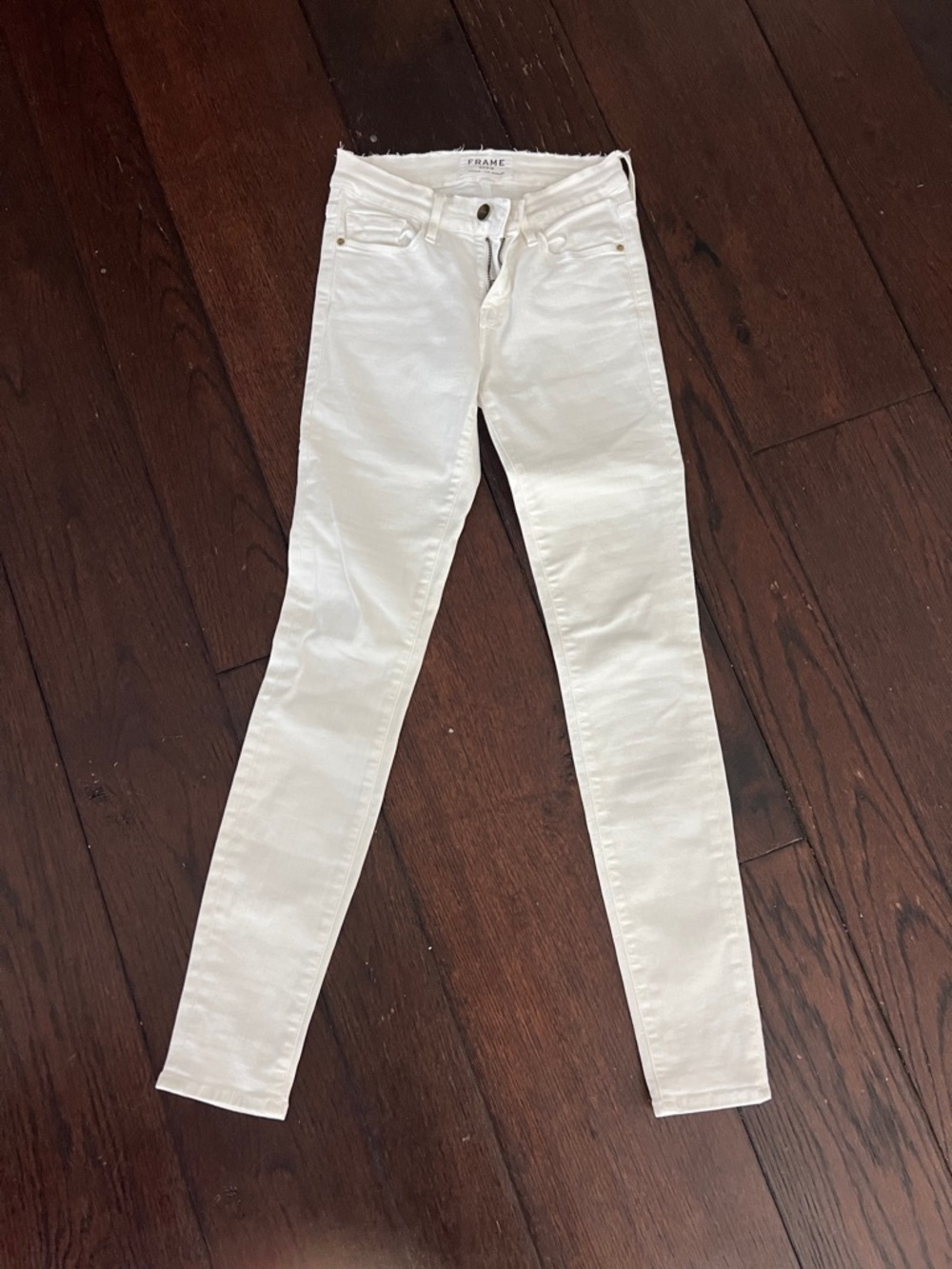 FRAME Denim White Skinny Jeans